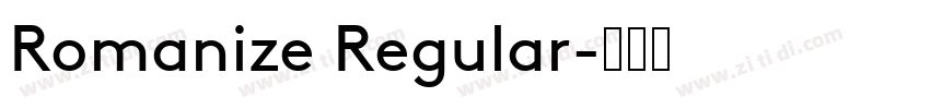 Romanize Regular字体转换